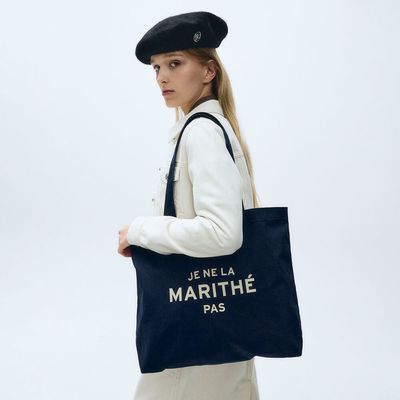 ☆Marithe + Francois Girbaud☆ JE NE LA ECO BAG blue MFG45SB Marithe] 25'SS JE NE LA Eco Bag (5 Color) *SEASONAL LIMITED