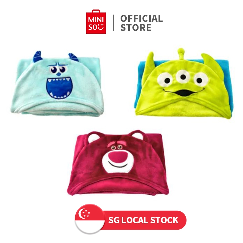 MINISO Toy Story Collection Blanket with Hat(Alien/James Sullivan/Lotso