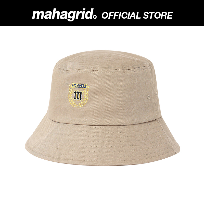 【mahagrid】22FW★ CREST BUCKET HAT GOTHIC LOGO KNIT BUCKET HAT[BLACK] - MAHAGRID