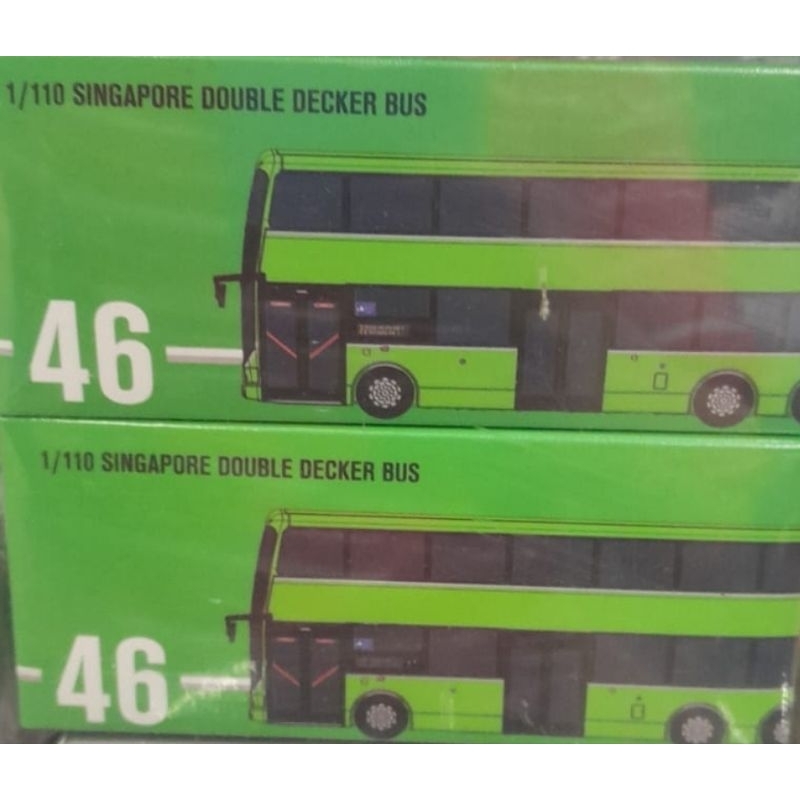 SINGAPORE DOUBLE DECKER GREEN BUS SET OF 2 BUSES NUMBER 198 AND 72 ...