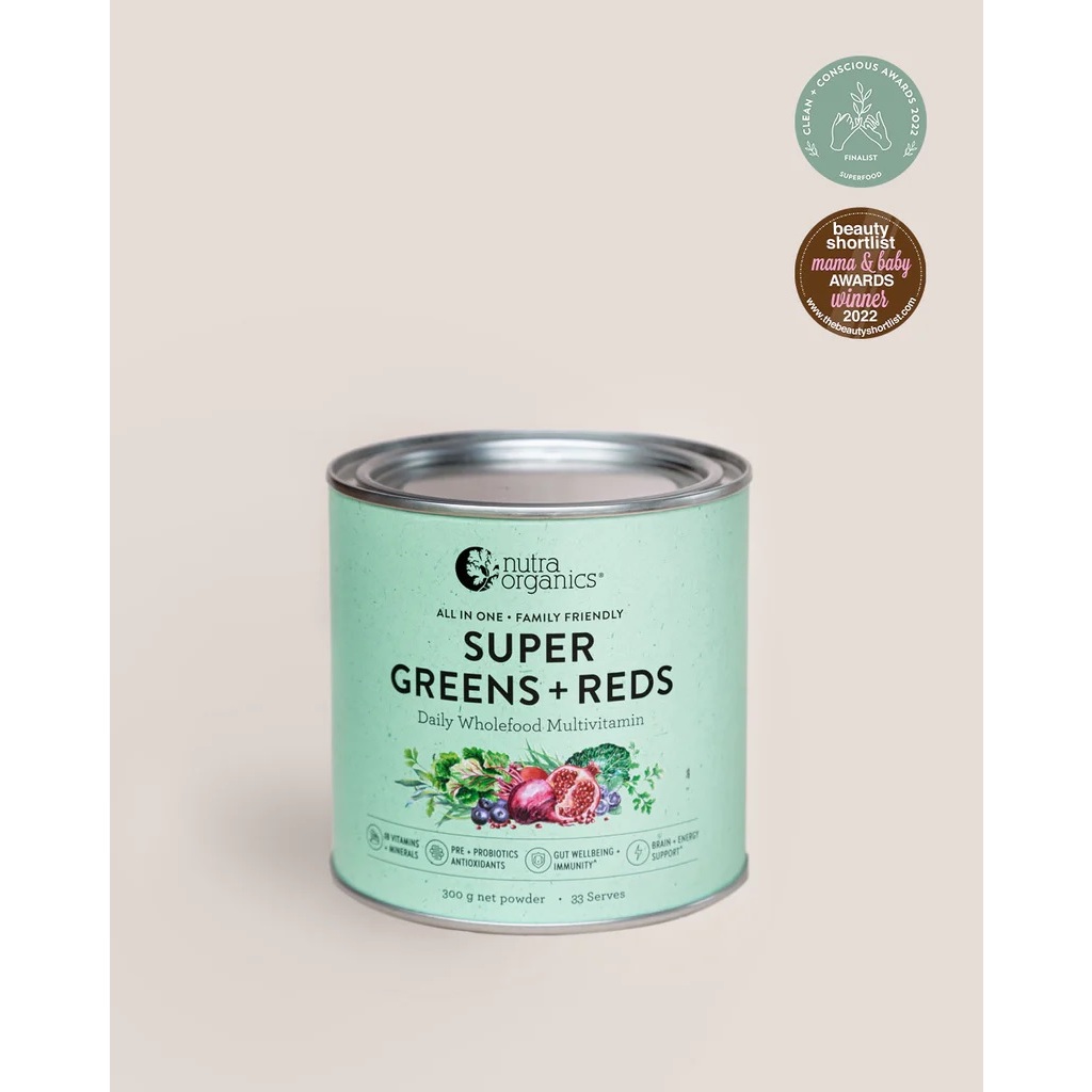 [Nutra Organics] Super Greens + Reds Superfood powder (300g) | Shopee ...