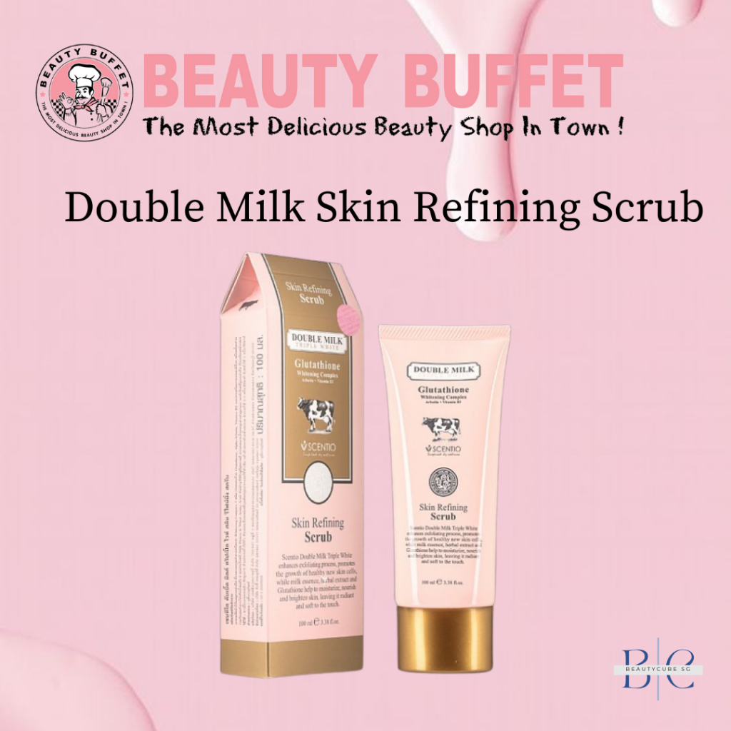 [SG INSTOCK] SCENTIO DOUBLE MILK TRIPLE WHITE SKIN REFINING SCRUB 100 ...