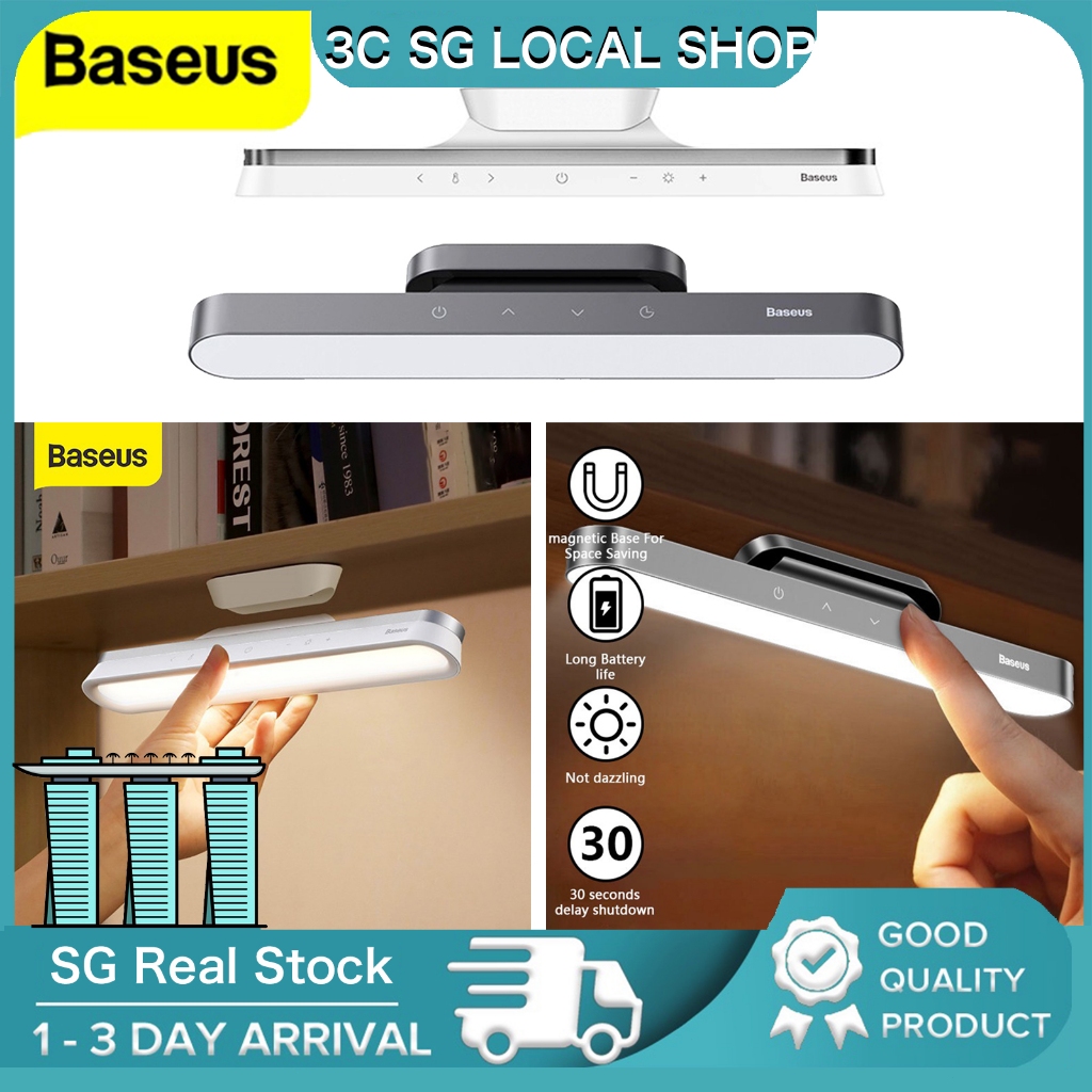 【SG Local Seller】Baseus LED Night Light Desk Lamp Magnetic 3-Level ...
