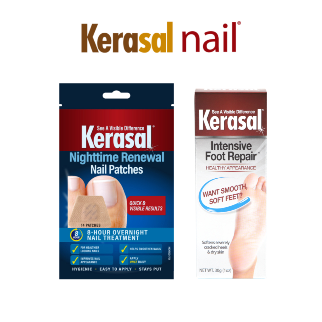 [Kerasal] Nighttime Patches 14 PCS x Intensive Foot Repair 30g Fungus