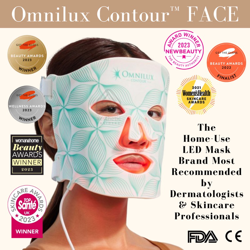 OMNILUX CONTOUR Flexible Silicone Red & Near-Infrared LED Face Mask ...