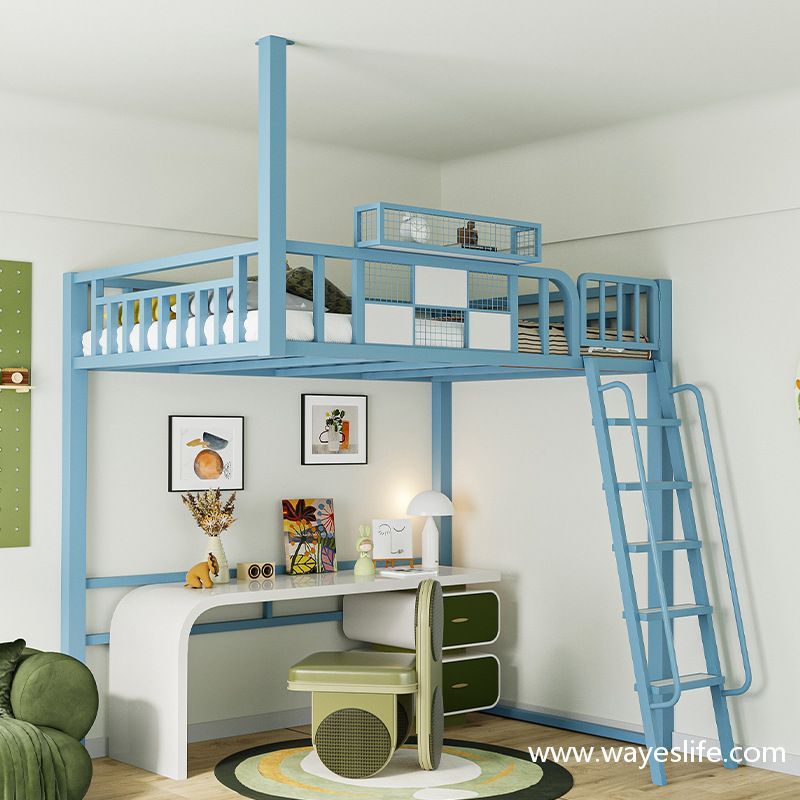 Ceiling Top Hung Iron Loft Bed With