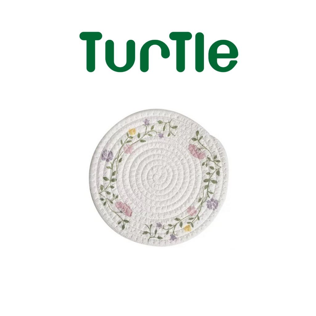 TURTLE Cotton Rope Floral Placemat and Coaster Shopee Singapore