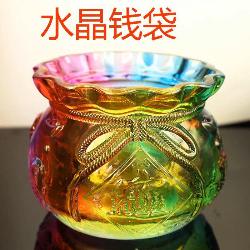 🧧SG～❤️Big Size Crystal LiuLi Treasure Pot 大号彩色水晶琉璃