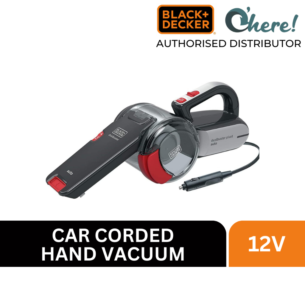 Pivot Vac 12V Dc Car Handheld Vacuum, Black