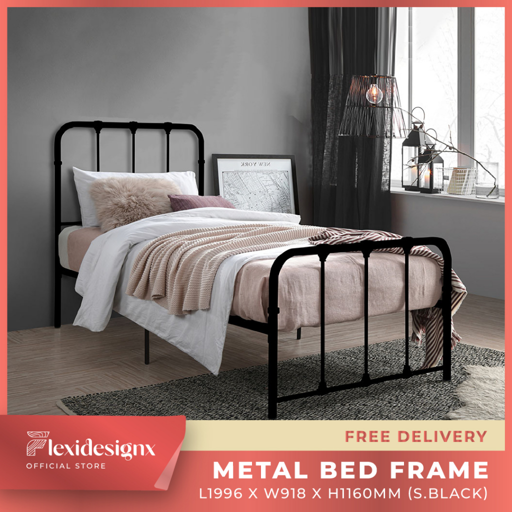 Bed Frame Queen / Single Size Metal Tube Bed Design Durable