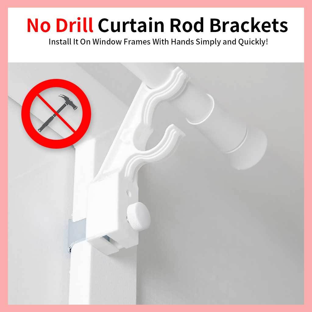 No-Drill Curtain Rod Brackets