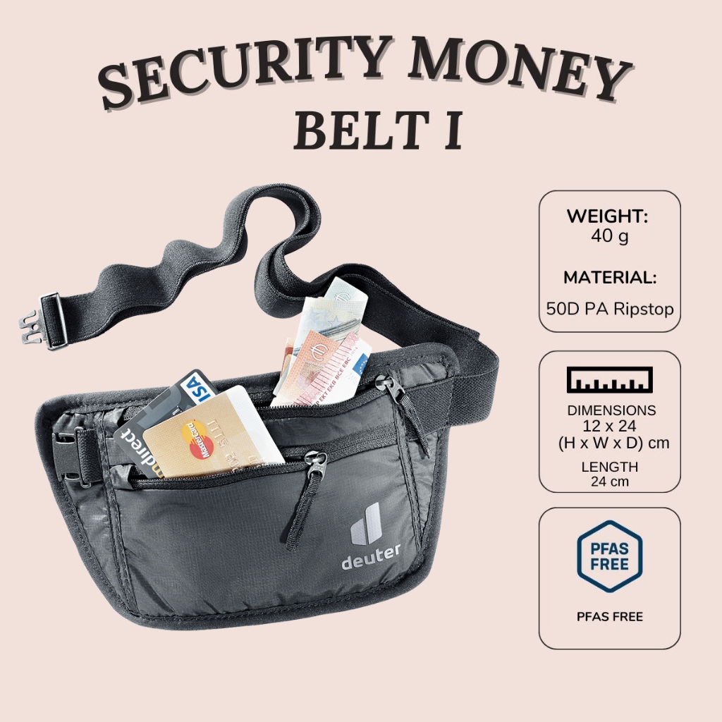 Deuter SECURITY MONEY BELT I Shopee Singapore