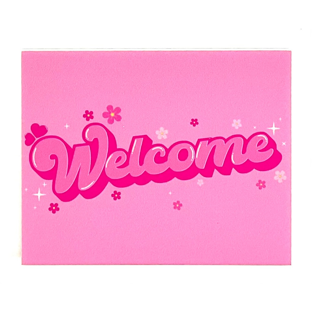 WELCOME SIGN/SIGNAGE | 80mm x 100mm | GREETING SIGN, ARRIVAL SIGN ...