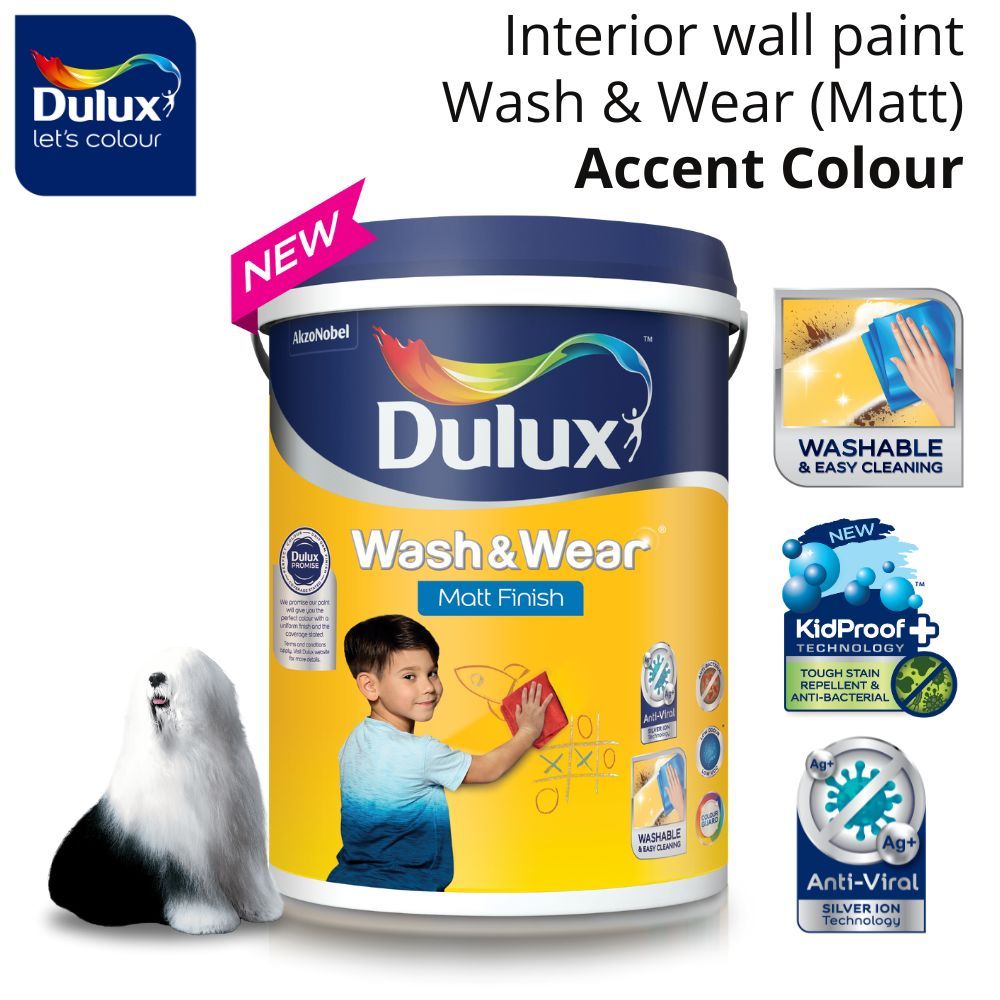 Dulux Wash & Wear™ Matt Interior Wall Paint Matt Finish (Accent Colour