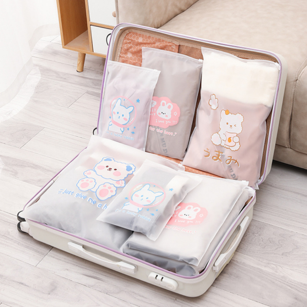 [SG LOCAL] Bunny Cartoon Travel Ziplock Bag Shopee Singapore