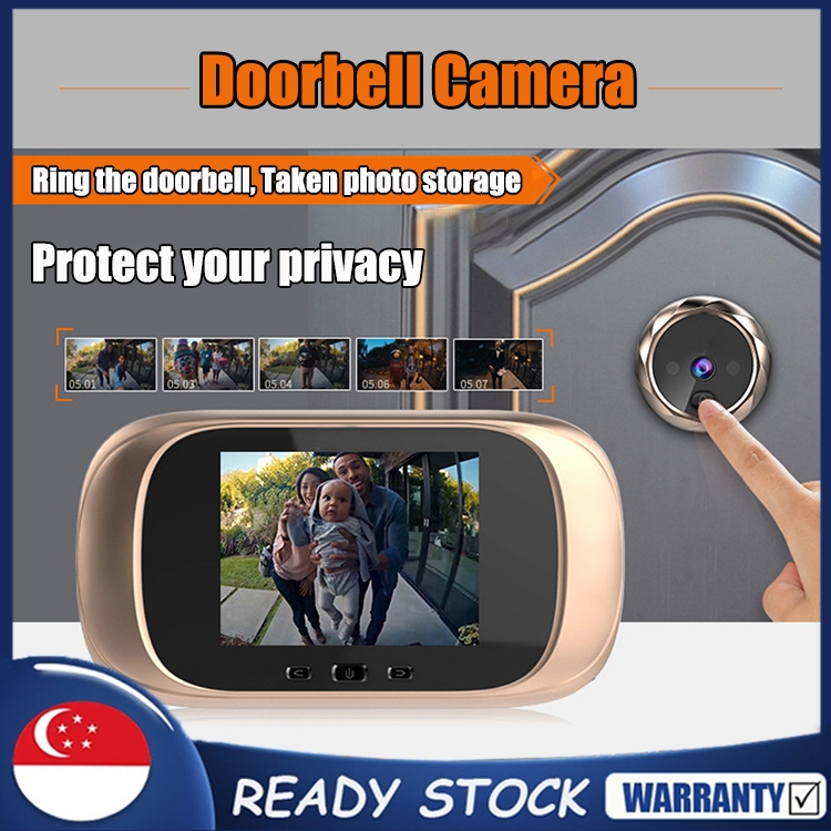 SG [READY STOCK] Digital Door Viewer Peephole Door Camera Doorbell 2.8inch LCD Screen Photo