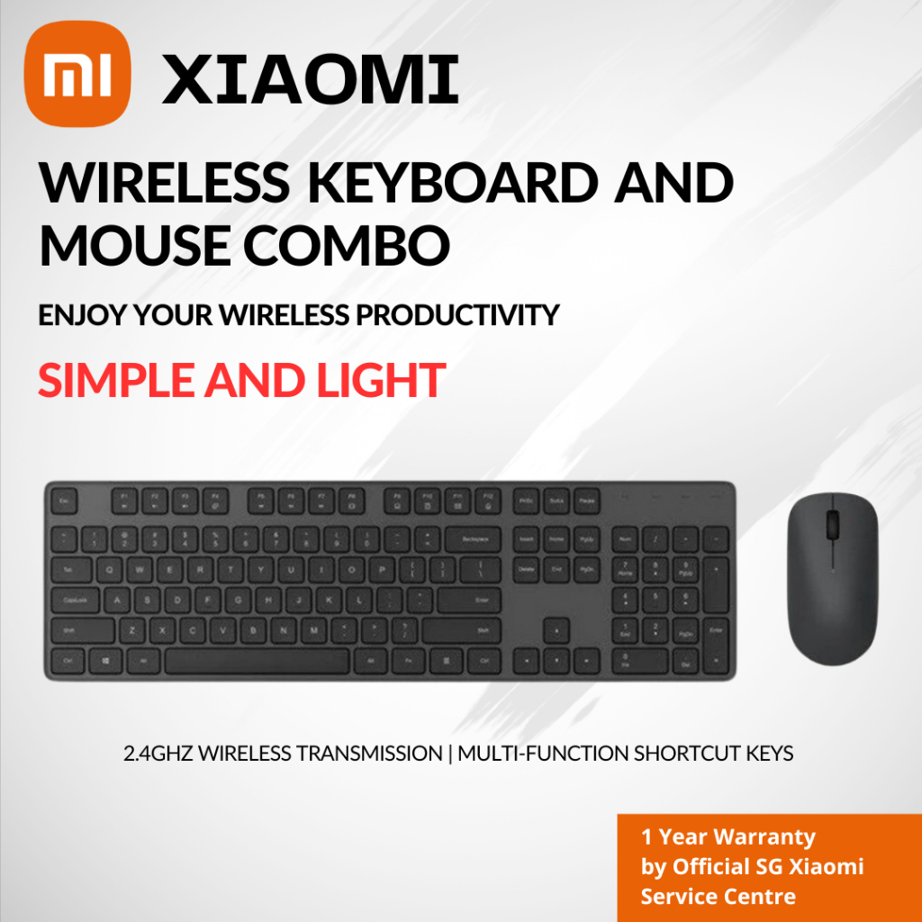Xiaomi Wireless Keyboard and Mouse Combo Multifunction Shortcut Keys