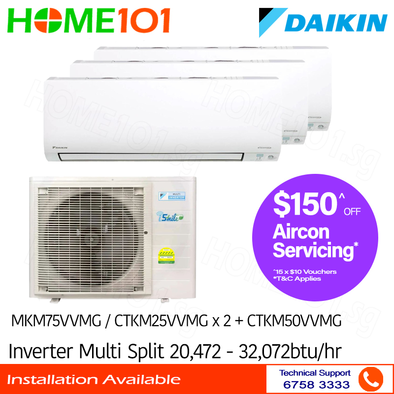 Daikin inverter multi split aircon mkm75vvmg ctkm25vvmg x 2