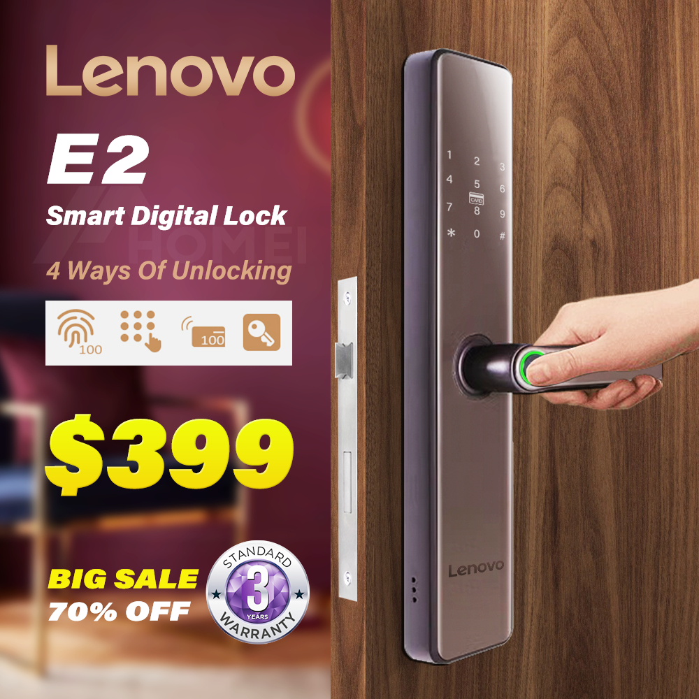 Lenovo Smart Lock Electronic Door Lock With Biometric Fingerprint/Smart