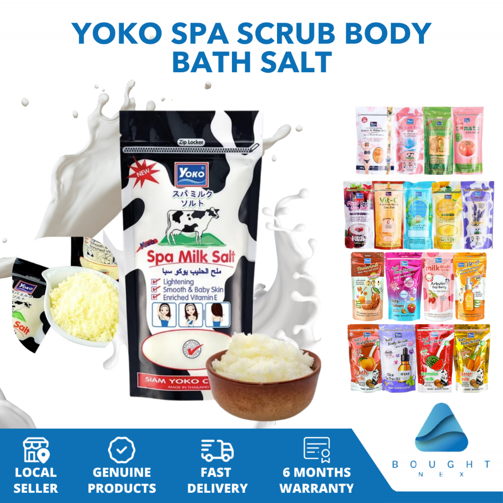 YOKO SPA Scrub Body Bath Salt Milk Protein and Vitamin E