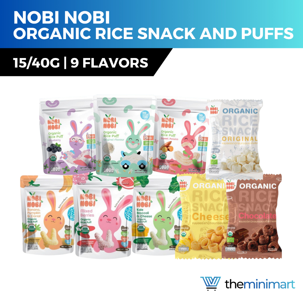 NoBi NoBi Baby Rice Snacks 15g/20/40g - Organic, Healthy, Nutrient ...