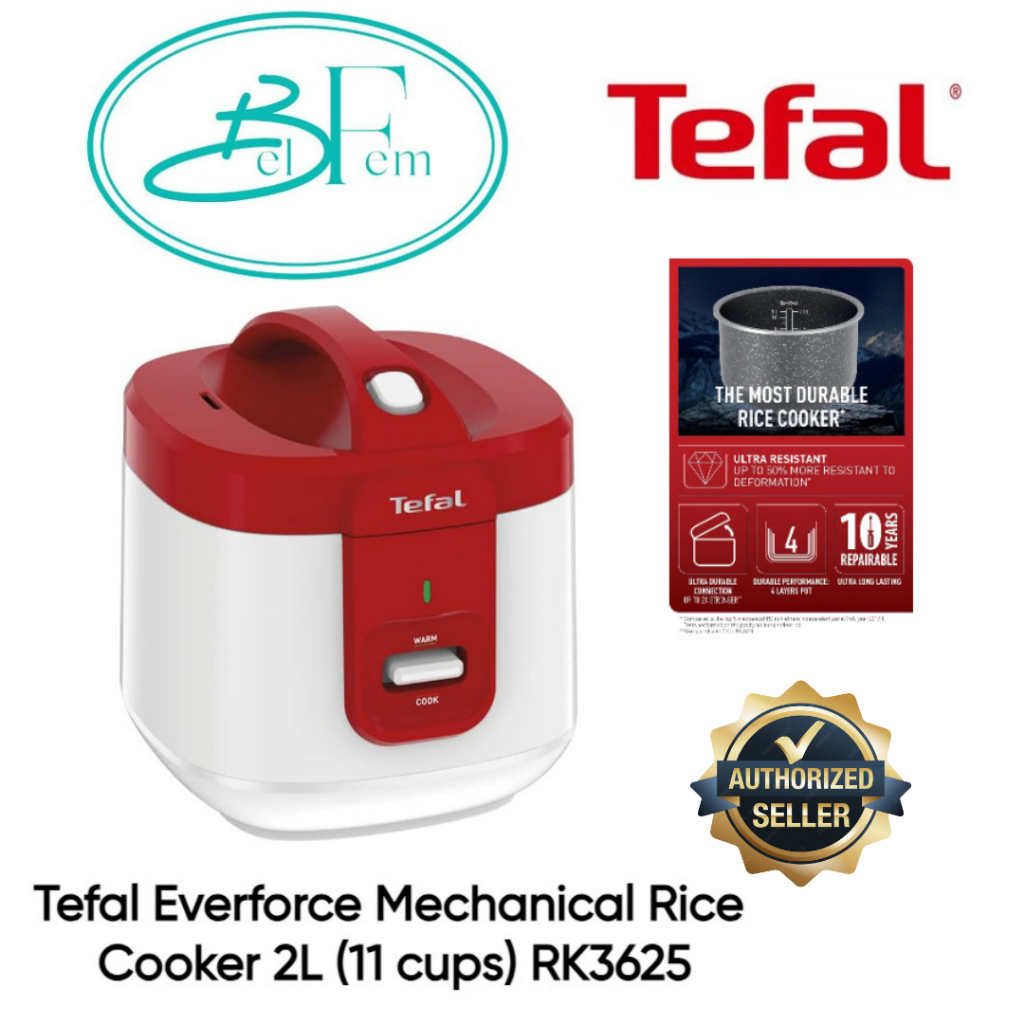 Tefal RK3625 Everforce Mechanical Rice Cooker 2L (11 cups) 2 YEARS