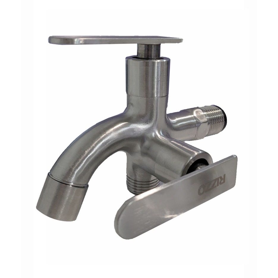 [Climate Voucher] Rizzo 304 Stainless Steel 2 Way Tap Double Faucet Two ...