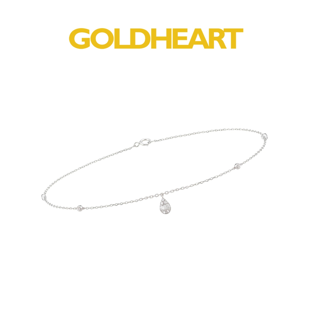 White deals gold anklet