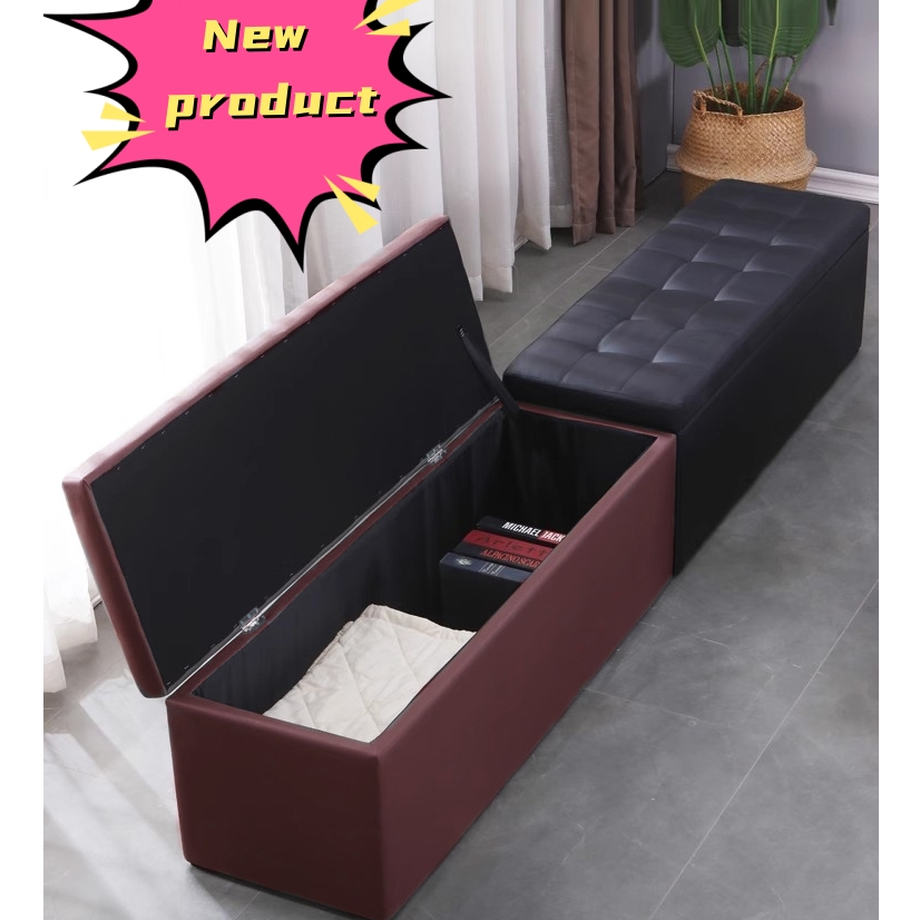 Storage Stool box Leather Sofa Storage Box Large Sofa Chair Bench Seat
