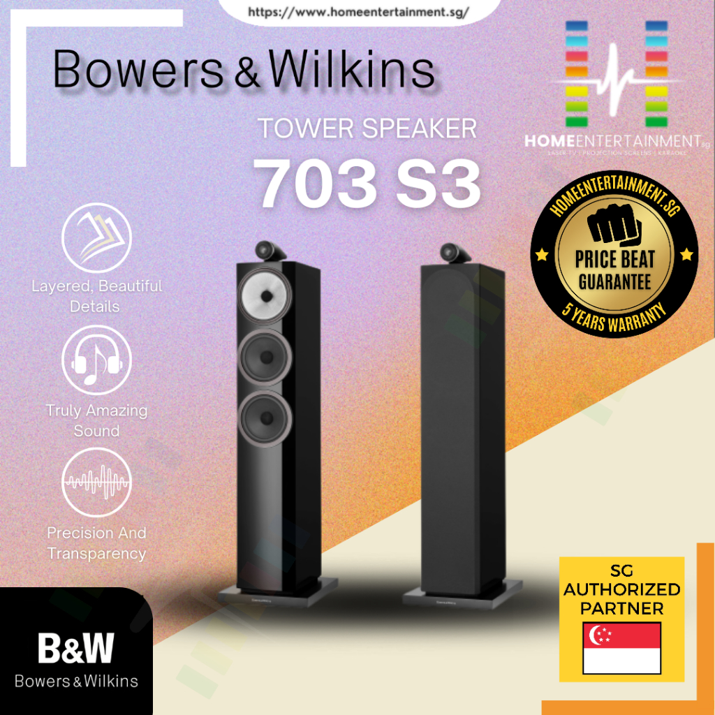 BOWERS & WILKINS B&W 703 S3 TOWER / FLOOR STANDING SPEAKERS