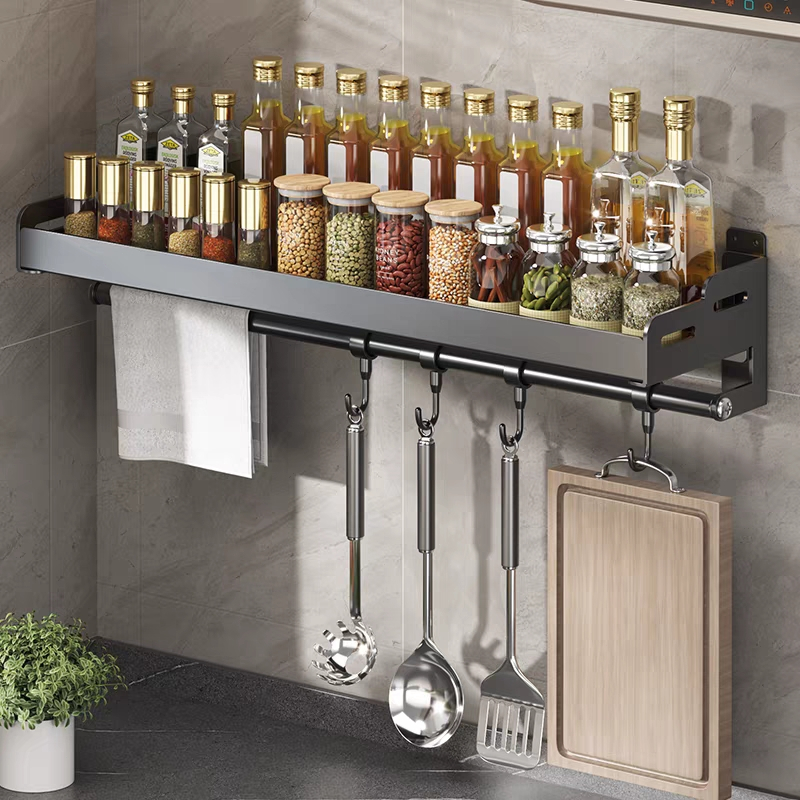 【SG STOCK】Household kitchen perforated storage rack | Multi functional ...