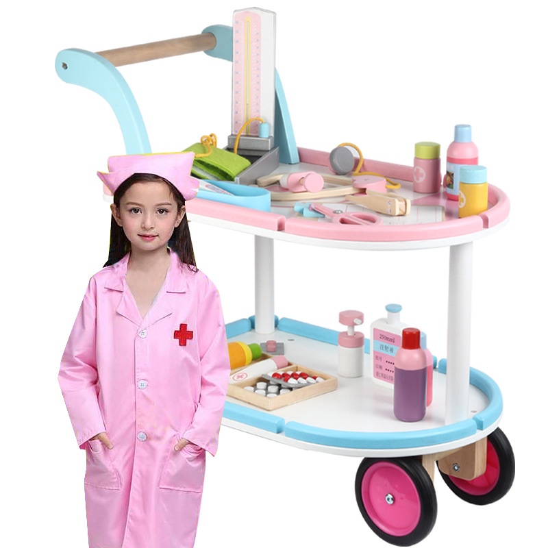 🌟 SG LOCAL STOCK 🌟 Medical Doctor Nurse Baby Toddler Push Cart Kids