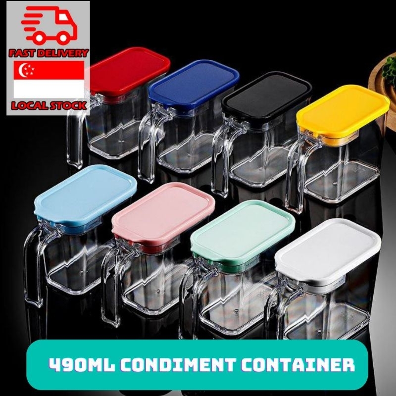 🇸🇬SG Ready Stock🇸🇬 490ml Multi-Purpose Large Capacity Condiment ...