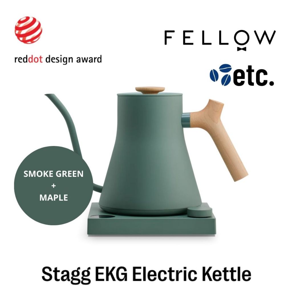 Fellow Stagg EKG Electric Pour Over Kettle 0.9L (Smoked Green + Maple