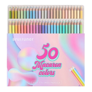 24pcs Macaron Colors Pencils Set, Oil Based Pastel Neon Colored Pencils