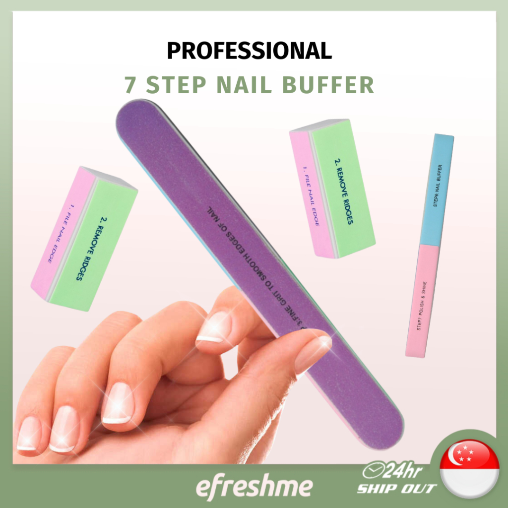 Professional 7 Step Nail File and Buffer Manicure Shopee Singapore