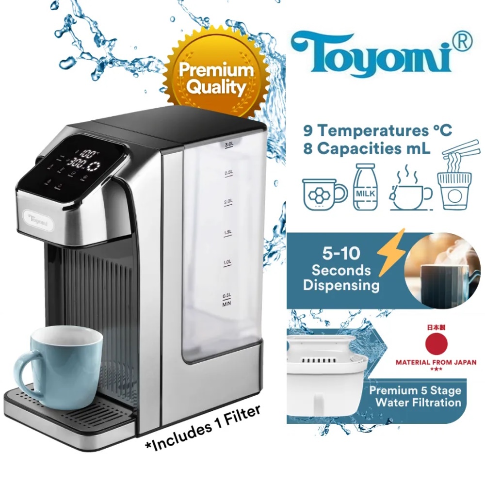 Toyomi 3L InstantBoil Filtered Water Dispenser with Premium Filter FB