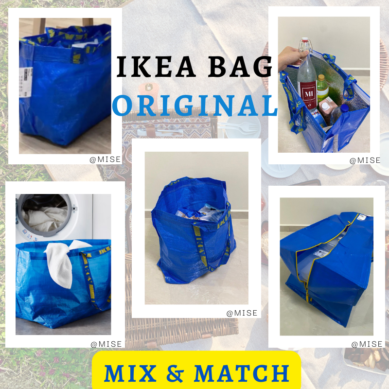 IKEA FRAKTA Bag Medium Reusable Eco Bags Shopping Laundry Tote Travel Blue  36l for sale online