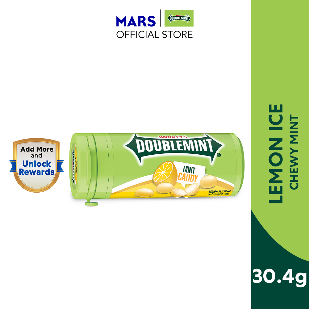 Doublemint Chewy Mints Lemon Ice Bottle 30.4g Candy / Intense Freshness