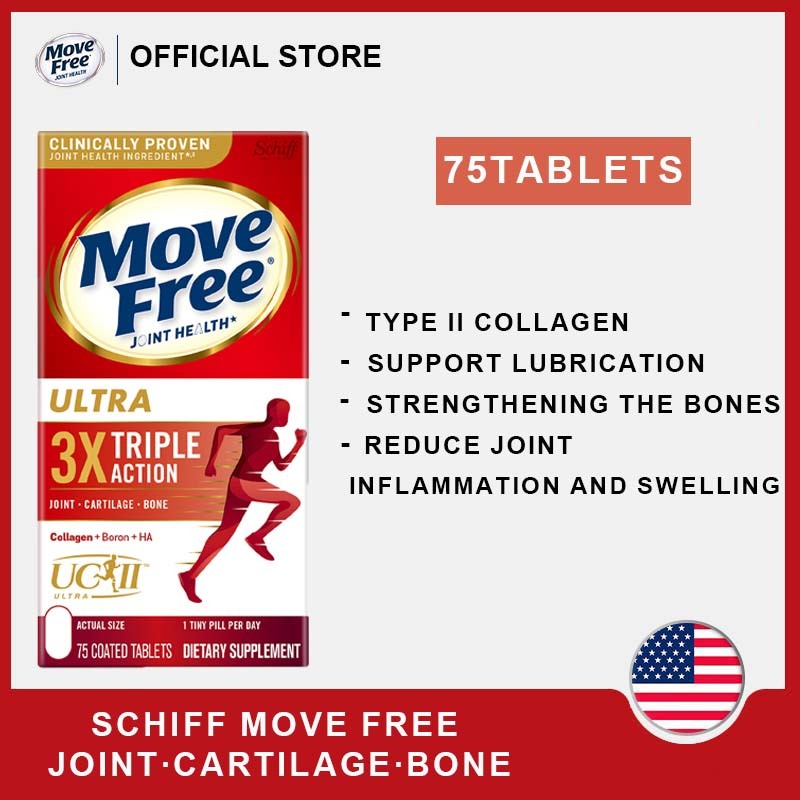 Move Free Ultra Type II Collagen + Boron + HA, Coated Tablets - 37 tablets