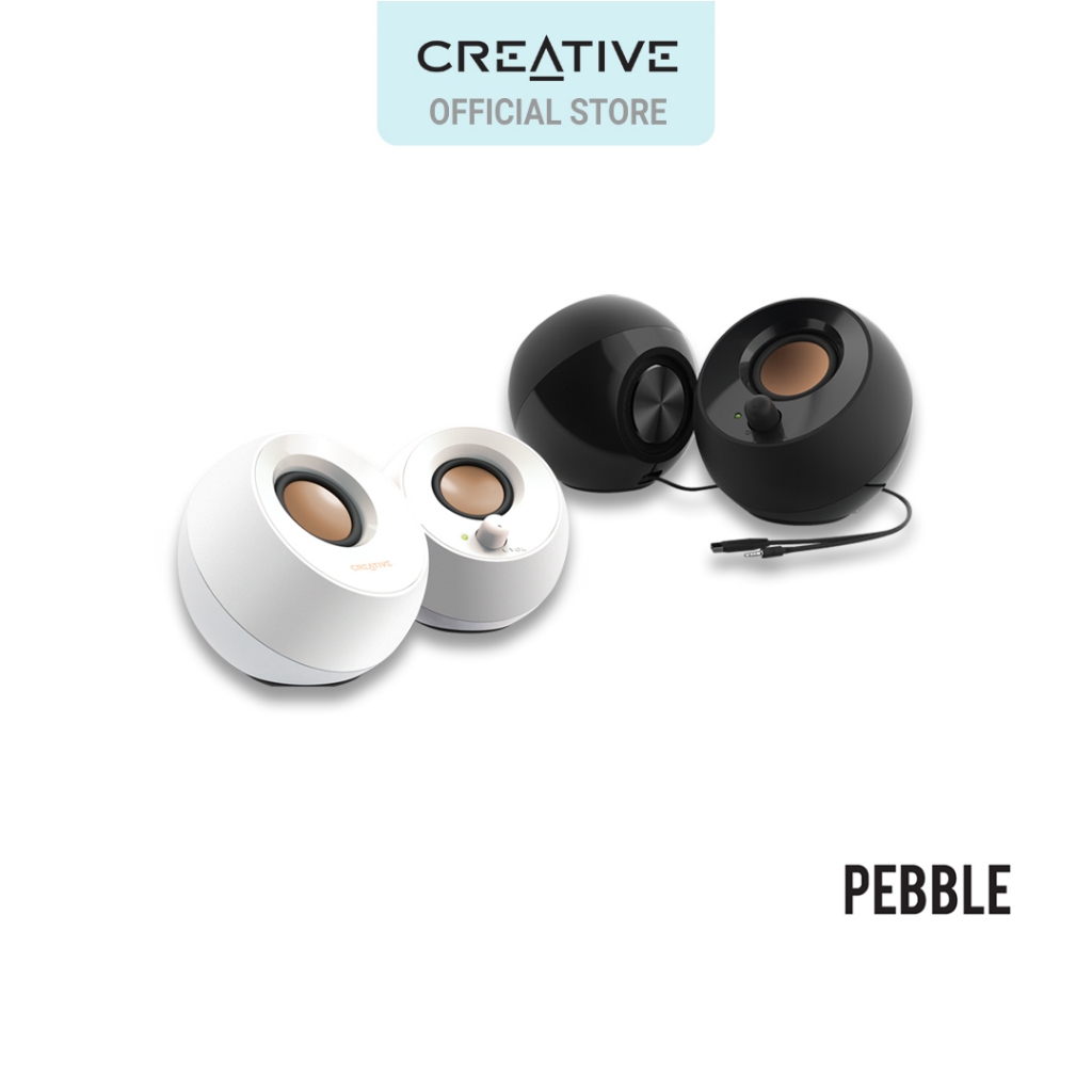 Buy Creative Pebble V3 Black Minimalistic 2.0 USB-C Powered Desktop  Speakers with BT 5.0, Amplified Audio, 8W RMS with 16W Peak Power, Clear  Dialog,Aux-in - on Creative India Lowest Price in India