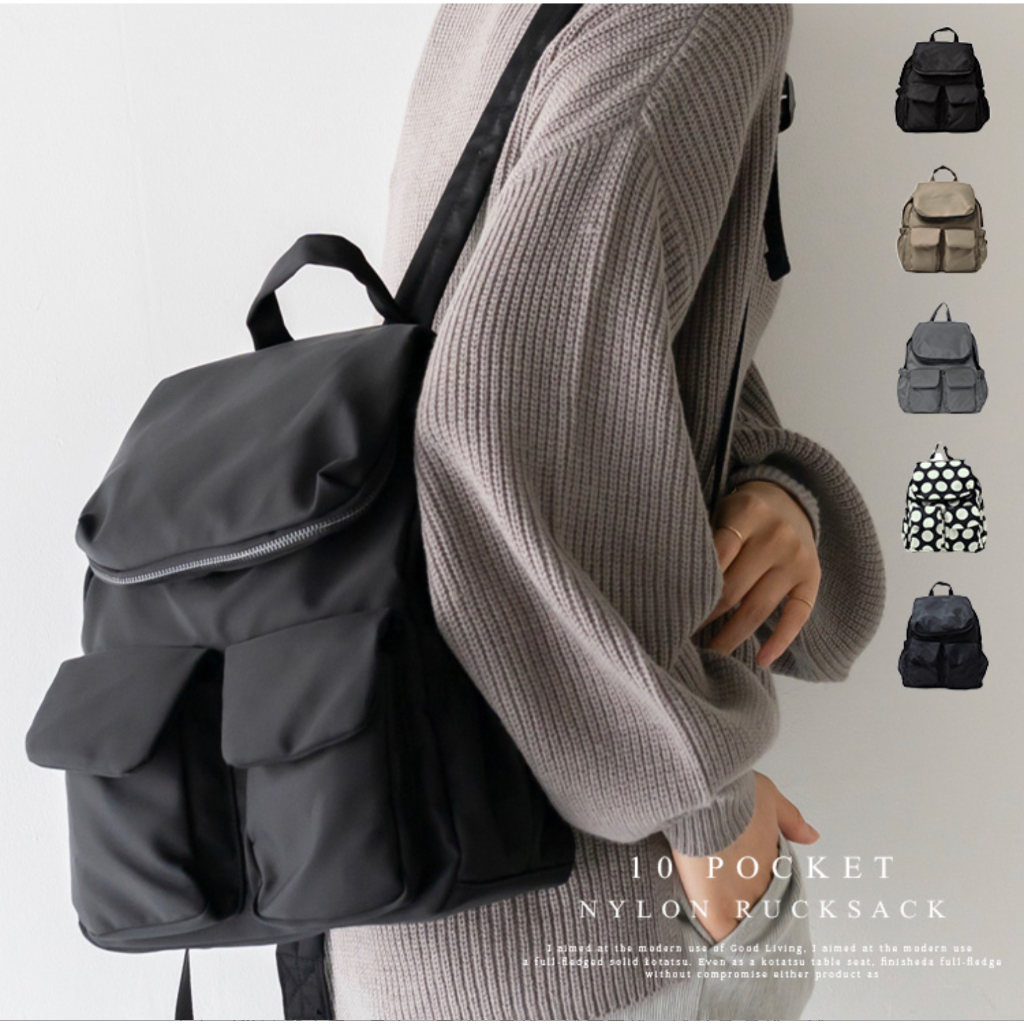 [limited sale/popular item]10 pockets backpack (Aroco)women lightweight ...