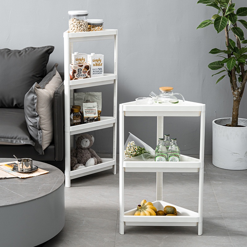 Multipurpose 3 Tier Triangle Corner Shelf without Wheels HM16/1743