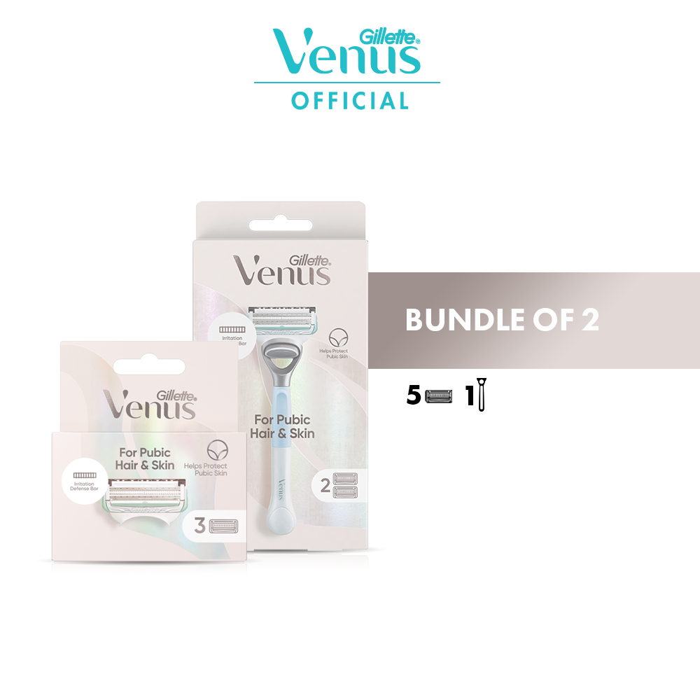 Gillette Venus For Pubic Hair & Skin Women's Razor (Handle + 2 Blade