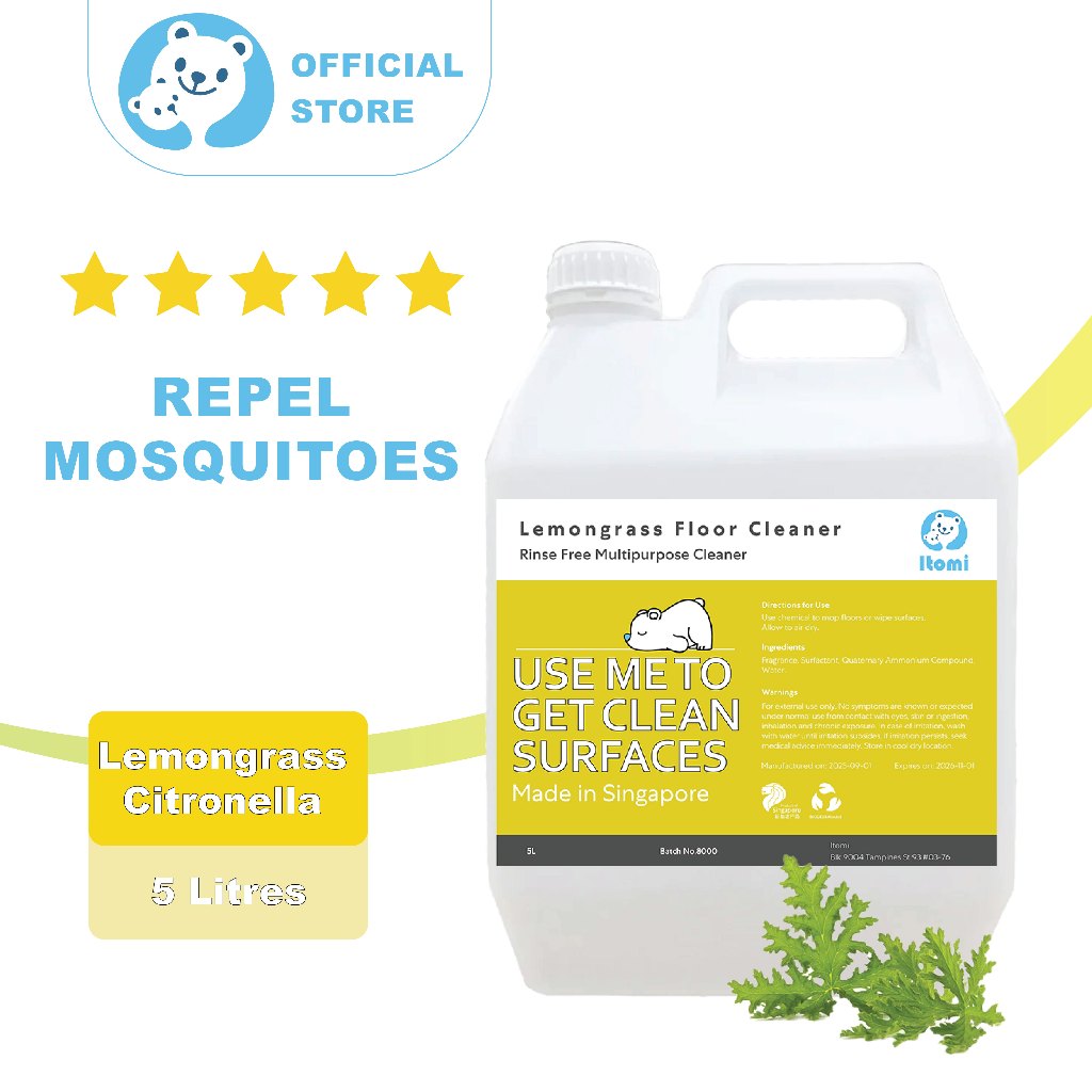 5L Itomi Lemongrass Floor Cleaner Detergent Repel Mosquitoes Shopee