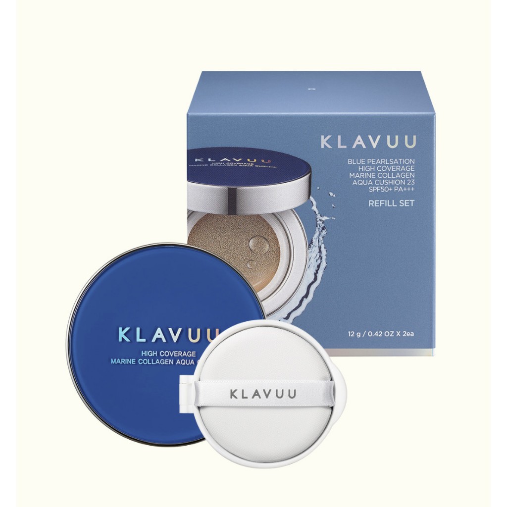KLAVUU BLUE PEARLSATION HIGH COVERAGE MARINE COLLAGEN AQUA CUSHION ...