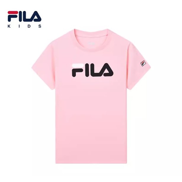 Fila Kids Girl Toddler Short Sleeve T shirt in Pink Shopee Singapore