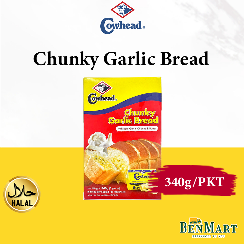 [BenMart Frozen] Cowhead Chunky Garlic Bread 340g - Halal - Malaysia ...