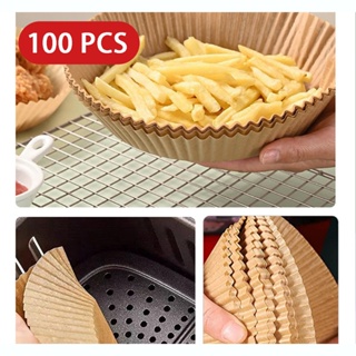 120 Disposable Air Fryer Liners Round Greaseproof Parchment Sheets 20cm