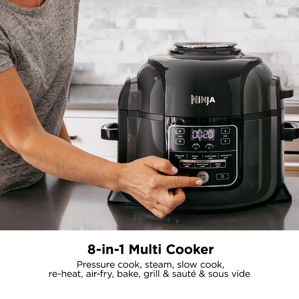 Ninja OP300 Foodi 8 in 1 Multi cooker in one pot Pressure cooker Broil Dehydrate Slow Cooker Air Fryer Grill Sear Shopee Singapore